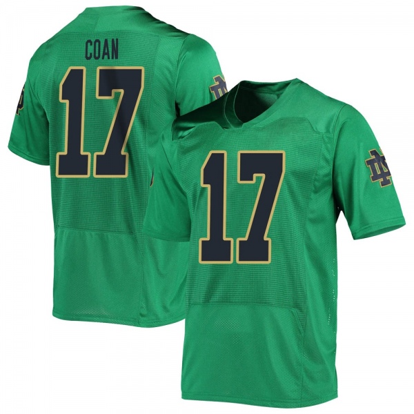 Jack Coan Notre Dame Fighting Irish NCAA Men's #17 Green Replica College Stitched Football Jersey ROT4655XI